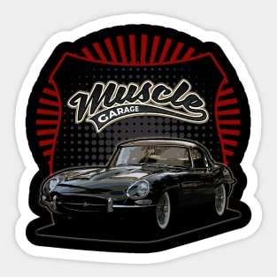 Jaguar XK-E 1961 car muscle Sticker